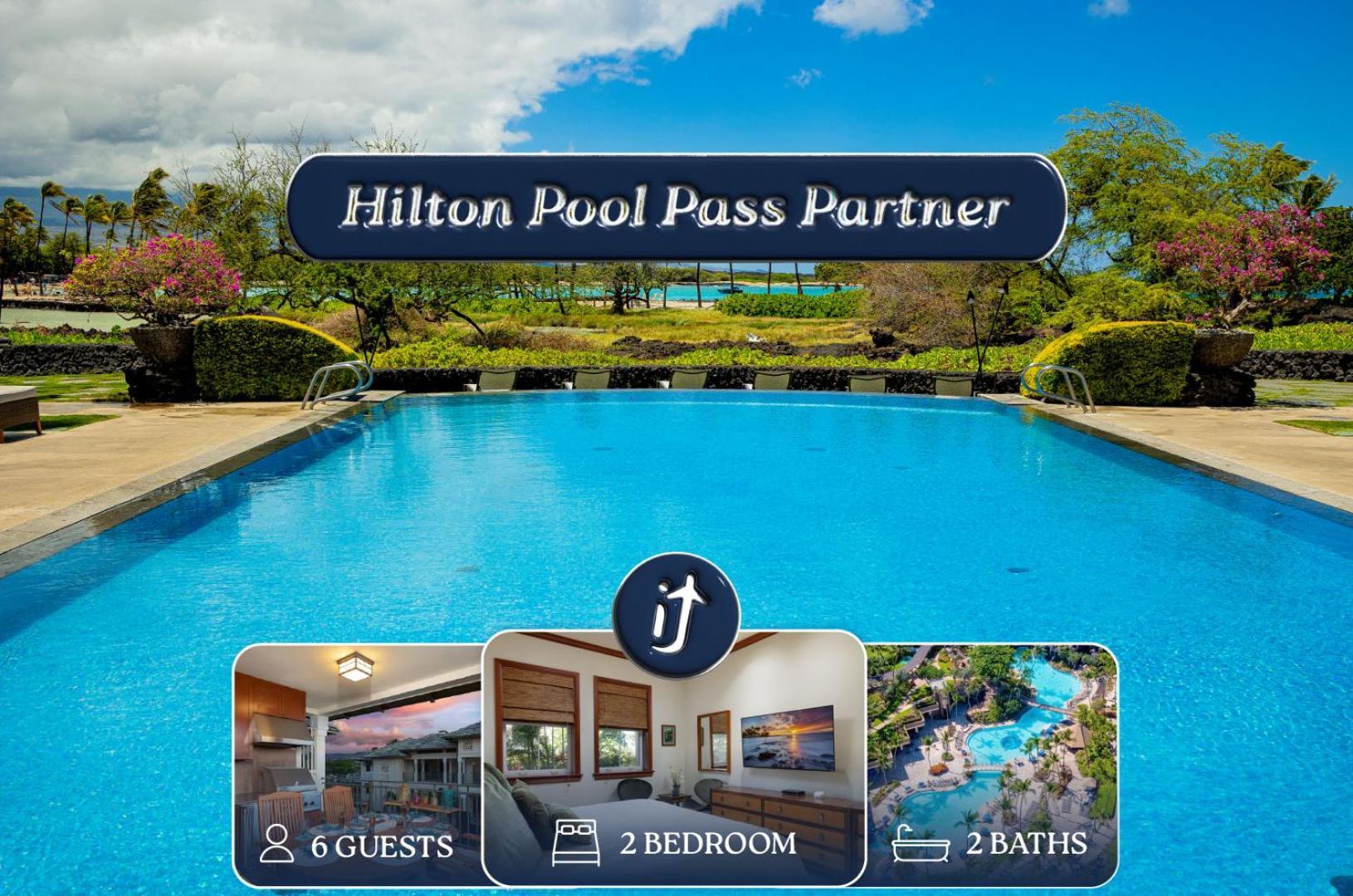 Вилла Hilton Pool Pass Included, Kolea - Luxe Penthouse Ваиколоа-Виллидж Экстерьер фото